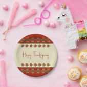 Patroon en Sinaasappel, gemengd Papieren Bordje (Feest)