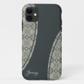 Patroon Fabric Plaid iPhone Case (Achterkant)