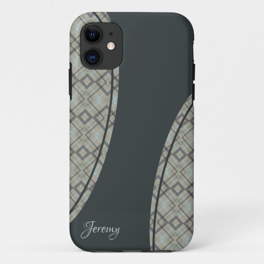 Patroon Fabric Plaid iPhone Case (Achterkant)