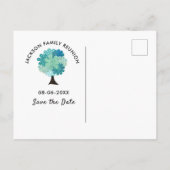 Patroon Familie Reünie Boom 2-zijdig Save the Date Aankondigingskaart (Achterkant)