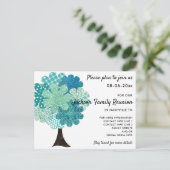 Patroon Familie Reünie Boom 2-zijdig Save the Date Aankondigingskaart (Staand voorkant)