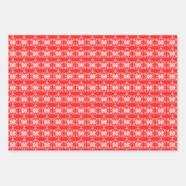 Patroon feestelijke sneeuwvlok assortiment. inpakpapier vel