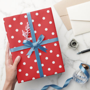 Patroon feestelijke witte stip cadeaupapier