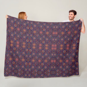 Patroon fleece deken