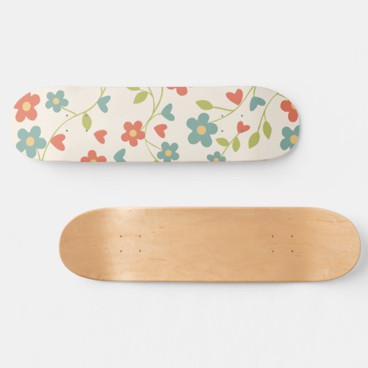 Patroon Floral Skateboard (Horizontaal)