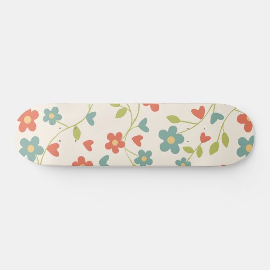 Patroon Floral Skateboard (Horizontaal)