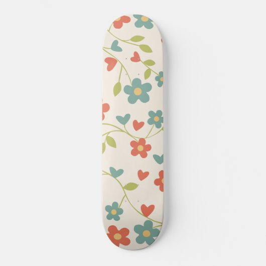 Patroon Floral Skateboard (Voorkant)