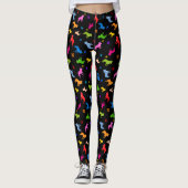 Patroon Franse Bulldogs Leggings (Voorkant)