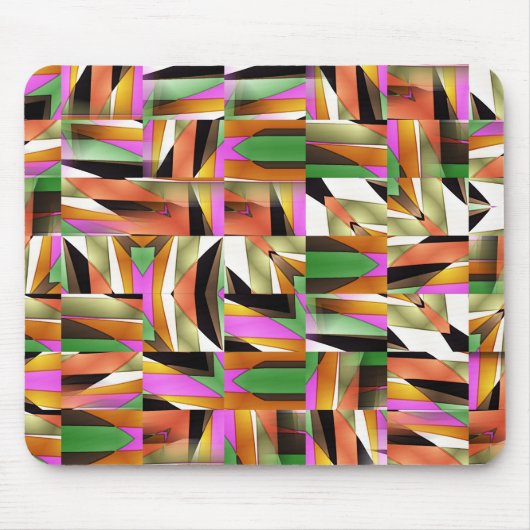 Patroon gemaakt van Abstracte kleurtegels Muismat (Voorkant)