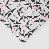 patroon gemaakt van vliegende zwaluwvogels tissuepapier (Detail)