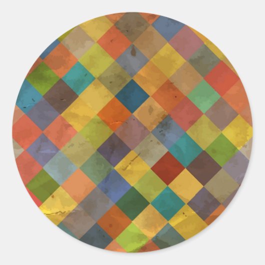 patroon. Geometrisch. Ronde Sticker (Voorkant)