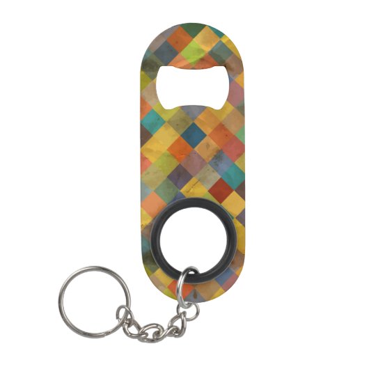 patroon. Geometrisch. Sleutelhanger Flessenopener (Voorkant)