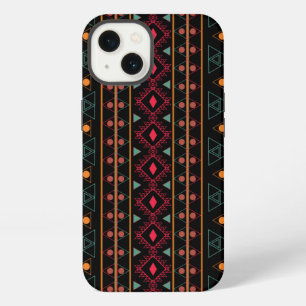 Patroon Geometrisch Vintage Trend Stijlvol Kleurri iPhone 13 Hoesje