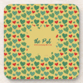 Patroon gevulde harten bier onderzetter (Voorkant)