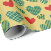 Patroon gevulde harten cadeaupapier (Rol Hoek)