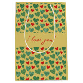 Patroon gevulde harten medium cadeauzakje (Voorkant)