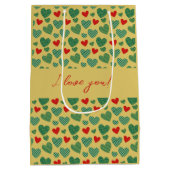 Patroon gevulde harten medium cadeauzakje (Achterkant)