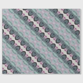  Patroon Gift Wrp in Blauwgroen Groen Cadeaupapier (Vlak)