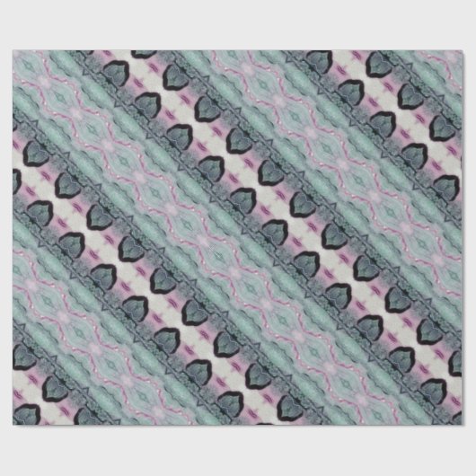  Patroon Gift Wrp in Blauwgroen Groen Cadeaupapier (Vlak)