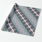  Patroon Gift Wrp in Blauwgroen Groen Cadeaupapier (Uitgerold)