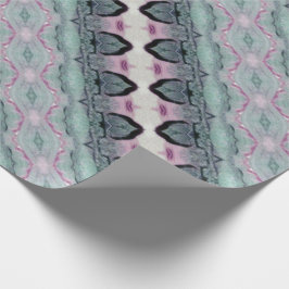 Patroon Gift Wrp in Blauwgroen Groen Cadeaupapier