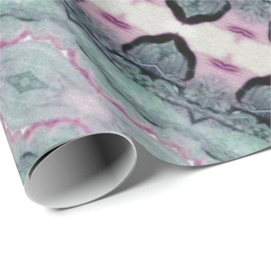  Patroon Gift Wrp in Blauwgroen Groen Cadeaupapier (Rol Hoek)