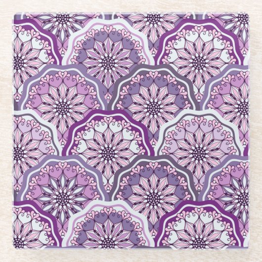  patroon glazen onderzetter (Voorkant)