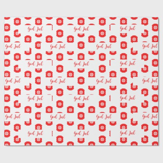 Patroon God Jul Vrolijk kerstcadeau Cadeaupapier (Vlak)