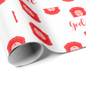 Patroon God Jul Vrolijk kerstcadeau Cadeaupapier (Rol Hoek)