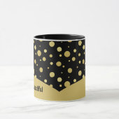 Patroon Gold Polka Coffee Mok (Midden)