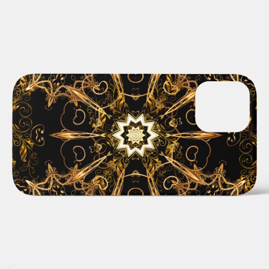  patroon. Golden grid. Snowflake, Kerstmis Case-Mate iPhone Case (Achterkant (horizontaal))
