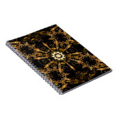 patroon. Golden grid. Snowflake, Kerstmis Notitieboek (Rechterzijde)