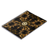 patroon. Golden grid. Snowflake, Kerstmis Notitieboek (Linkerzijde)