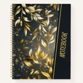 Patroon gouden bladeren Notitieboek (Voorkant)