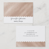 Patroon Gouden Folie Sieraden Design Visitekaartje (Voorkant / Achterkant)