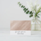 Patroon Gouden Folie Sieraden Design Visitekaartje (Staand voorkant)