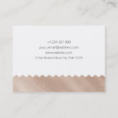 Patroon Gouden Folie Sieraden Design Visitekaartje (Achterkant)