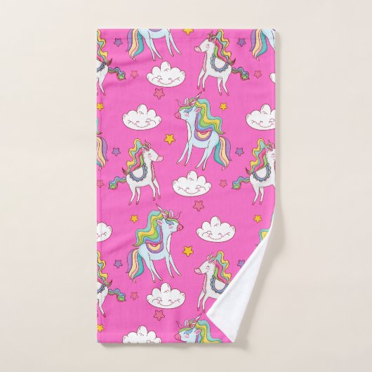 Patroon Grappige Eenhoorn Schattig Handdoek (Handdoek)