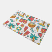 patroon grappige zomervakantie deurmat (Schuin)