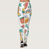 patroon grappige zomervakantie leggings (Achterkant)