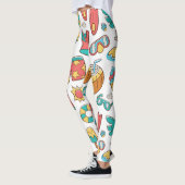 patroon grappige zomervakantie leggings (Links)