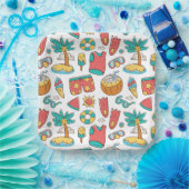 patroon grappige zomervakantie papieren bordje (Feest)