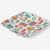 patroon grappige zomervakantie papieren bordje (Gebogen)