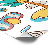 patroon grappige zomervakantie perfect poster (Hoek)