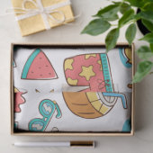 patroon grappige zomervakantie tissuepapier (Geschenk)