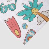 patroon grappige zomervakantie tissuepapier (Detail)