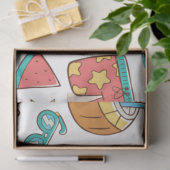 patroon grappige zomervakantie tissuepapier (Geschenk)