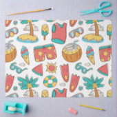 patroon grappige zomervakantie tissuepapier (Craft)