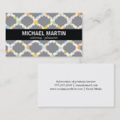  patroon (grijs) | Festief Visitekaartje (Voorkant / Achterkant)