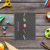 Patroon grijs polka Notitieboek